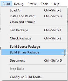 Build the package binary for distribution