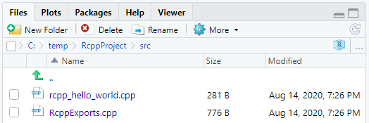 Default C++ files