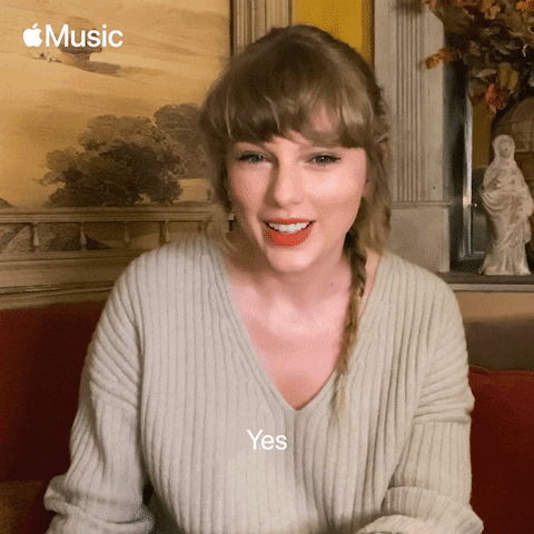 Apple Music gif of Taylor Swify