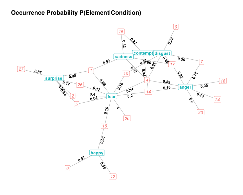 Network of facial expressions