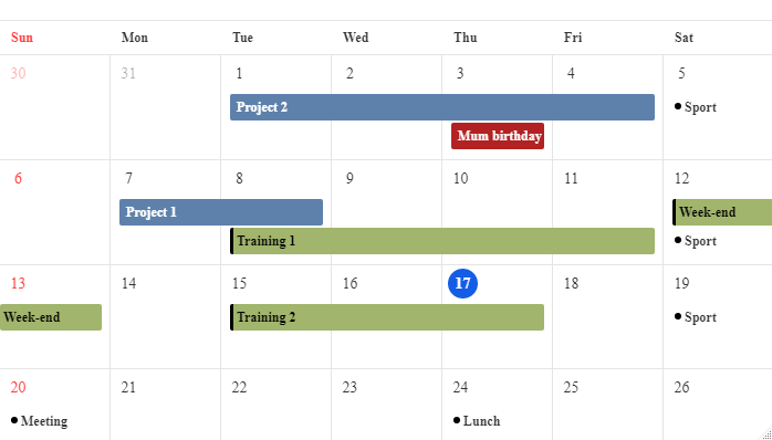 Figure showing calendar page