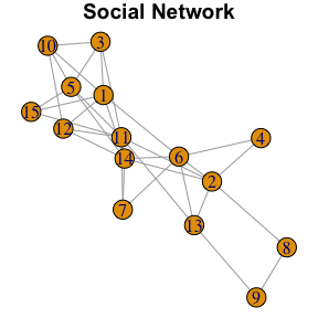 Social network and new groups graphs