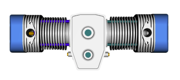 3D rendering of an engine part