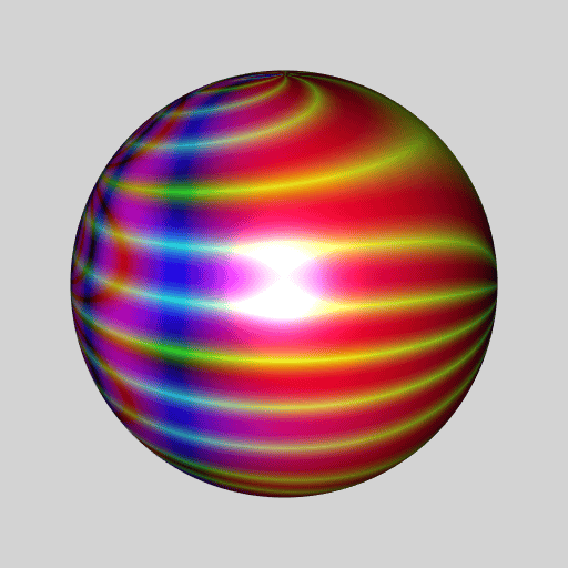 Multicolored rotating sphere